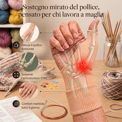 Sostegno mirato dell'articolazione CMC alla base del pollice