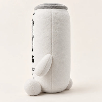 Peluche lattina bianca vista di profilo